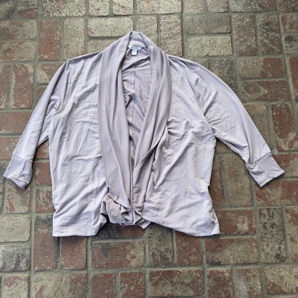 Athleta Lavender Sweater Cardigan Drape Long Sleeve Cozy Fall Spring Size 3X - Picture 1 of 8